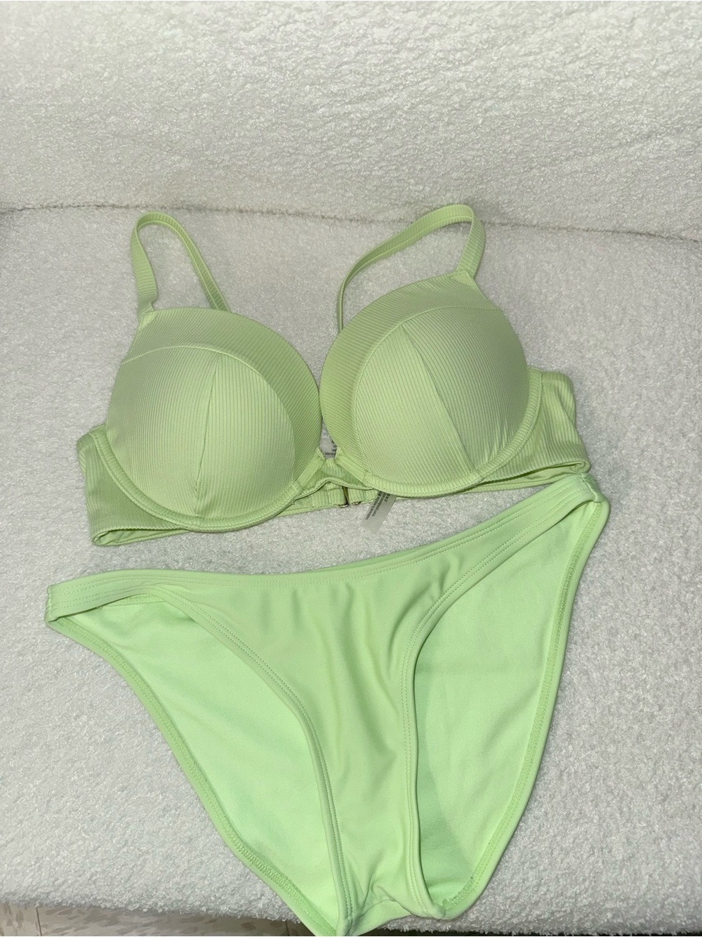 Victorias Secret bikini top xhilaration bottoms 36C/M lime green